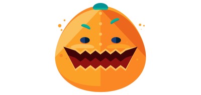 Image for Pumpkin Emoji Face Cricut SVG Design