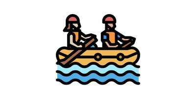 Image for Rafting Canoe Sports Cricut SVG Design