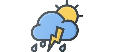 Image for Rain Thunder Forcast Cricut SVG Design