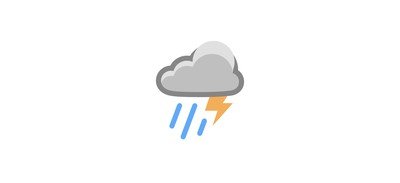 Image for Free Rain Thunder Weather Cricut SVG Design