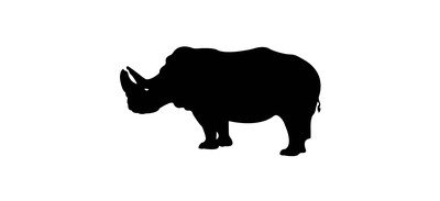 Image for Animalia Rhino Rhinoceros Cricut SVG Design