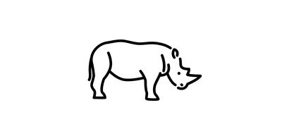 Image for Rhinoceros Rhino Mammal Cricut SVG Design