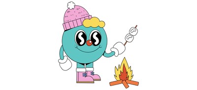 Image for Character Roasting Marshmallows Cricut SVG Design