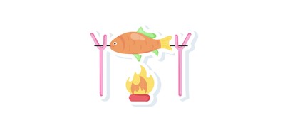 Image for Roasting Fish  Cricut SVG Design