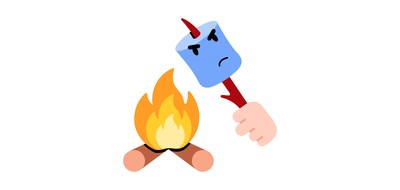 Image for Roasting Marshmallow Burning Marshmallow Flaming Marshmallow Cricut SVG Design