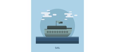 Image for Sail Boat Ocean Cricut SVG Design