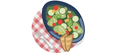 Image for Salad Vegetable Baguette Cricut SVG Design