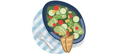 Image for Salad Vegetable Baguette Cricut SVG Design