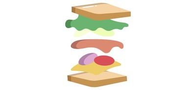 Image for Sandwich Fast Food Breakfast Cricut SVG Design