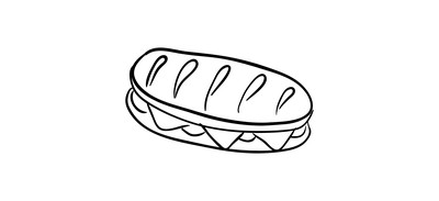 Image for Sandwich Fast Food Junk Food Cricut SVG Design