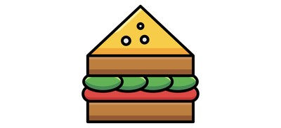 Image for Sandwich Burger Junk Food Cricut SVG Design