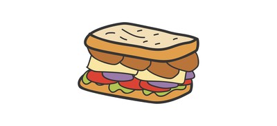 Image for Sandwich Breakfast Fast Food Cricut SVG Design