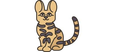 Image for Savannah Cat Feline Cricut SVG Design