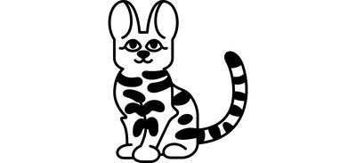 Image for Savannah Cat  Cricut SVG Design