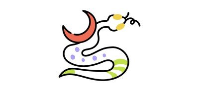 Image for Serpent Moon Snake Moon Mystic Snake Cricut SVG Design