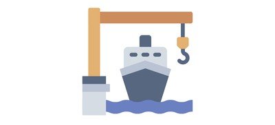 Image for Shipyard Dock Ship Boat Cricut SVG Design