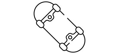 Image for Skateboard Rollerblade Skating Cricut SVG Design