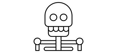 Image for Skeleton Skull Halloween Cricut SVG Design