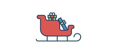 Image for Free Sled Sledge Santa Cricut SVG Design