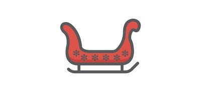 Image for Sledge Sled Santa Cricut SVG Design