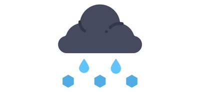 Image for Sleet Cloud Raindrop Cricut SVG Design