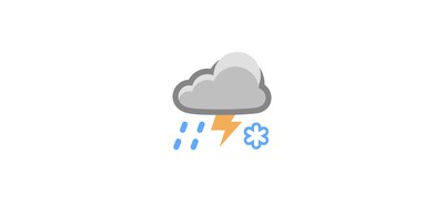 Image for Free Sleet Thunder Weather Cricut SVG Design