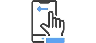 Image for Slide Gesture Mobile Cricut SVG Design