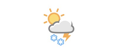 Image for Free Snow Sun Thunder Cricut SVG Design