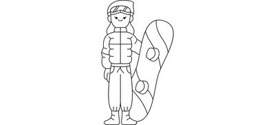 Image for Snowboarding Winter Extreme Cricut SVG Design