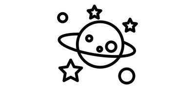 Image for Free Planet Saturn Stars Cricut SVG Design