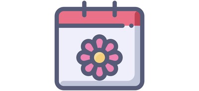 Image for Calendar Flower Spring Cricut SVG Design