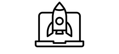 Image for Startup Laptop Rocket Cricut SVG Design