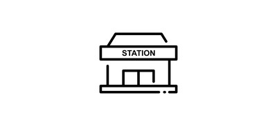 Image for Station Railway Station Building Cricut SVG Design