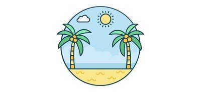 Image for Landscape Island Beach Cricut SVG Design