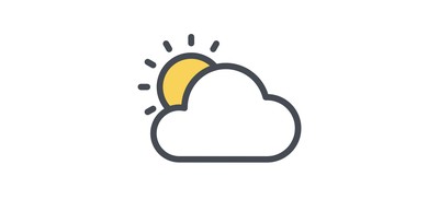 Image for Free Sun Under Cloud Cricut SVG Design