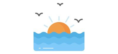 Image for Sunset Sun Sea Cricut SVG Design