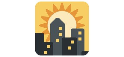 Image for Free Sunset View Buildings Cricut SVG Design