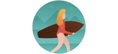 Image for Surfing Surfer Swimming Cricut SVG Design