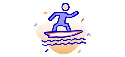 Image for Surfing Surfboard Beach Sports Cricut SVG Design