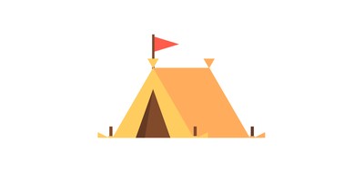 Image for Tent Flag Trekking Cricut SVG Design