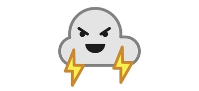 Image for Free Thunder Cloud Angry Cricut SVG Design