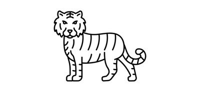 Image for Free Tiger National Animal Of India Animal With Stripes Cricut SVG Design