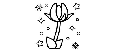 Image for Tulip Blossom Flower Cricut SVG Design