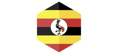 Image for Uganda Flag Hexagon Cricut SVG Design