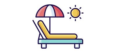 Image for Vacation Sunbed Sunbath Cricut SVG Design