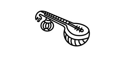 Image for Veena Instrument Equipment Cricut SVG Design