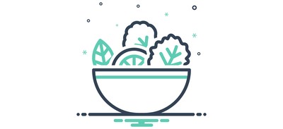 Image for Vegetable Bowl Leaf Cricut SVG Design