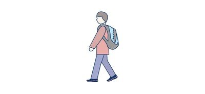 Image for Walking To Schol Cricut SVG Design