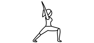 Image for Warrior Pose Yoga Cricut SVG Design