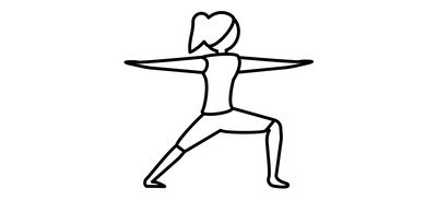 Image for Warrior Pose Yoga Cricut SVG Design